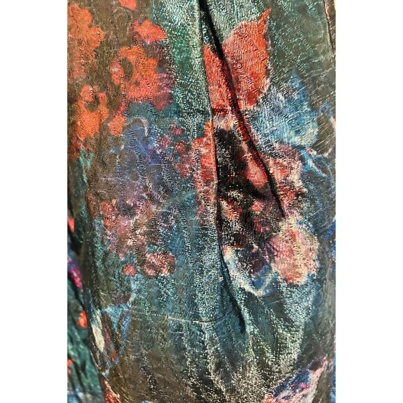 Hutch Anthropologie Floral Metallic Jacquard Mini Dress Size 10 Abstract Print - Picture 12 of 16